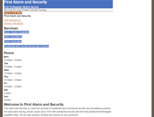 Tablet Screenshot of firstalarmandsecurity.com